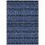 5' X 8' Navy Blue And Black Southwestern Washable Indoor Outdoor Area Rug