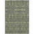 3' X 5' Blue and Green Floral Washable Non Skid Indoor Outdoor Area Rug