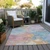 3' X 5' Teal Blue Gold And Pink Abstract Washable Indoor Outdoor Area Rug