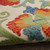 5' X 8' Red Gold Green And Teal Blue Floral Indoor Outdoor Area Rug