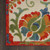 5' X 8' Red Gold Green And Teal Blue Floral Indoor Outdoor Area Rug