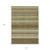 5' X 8' Artichoke Green And Brown Southwestern Washable Indoor Outdoor Area Rug