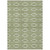 5' X 8' Green And Ivory Geometric Washable Indoor Outdoor Area Rug Transitional Style - Green, Ivory Color