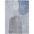 3' X 5' Denim Blue And Sky Blue Abstract Washable Indoor Outdoor Area Rug Transitional Style - Denim Blue, Sky Blue Color