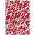 3' X 5' Red And White Abstract Washable Indoor Outdoor Area Rug
