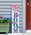 36" Blue Red And White Solid Wood Red White Boom July Fourth Fireworks Porch Sign