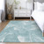 5' X 8' Teal Blue And Aqua Abstract Washable Indoor Outdoor Area Rug