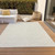 3' X 5' Ivory And Beige Geometric Washable Indoor Outdoor Area Rug