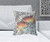 18" x 18" Orange Butterfly Blown Seam Floral Indoor Outdoor Throw Pillow