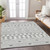 5' X 8' Gray And Ivory Geometric Washable Indoor Outdoor Area Rug Transitional Style - Gray, Ivory Color