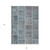 3' X 5' Teal Blue Aqua And Beige Patchwork Washable Indoor Outdoor Area Rug