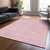 3' X 5' Pink And Ivory Geometric Washable Indoor Outdoor Area Rug - 608219149901