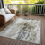 5' X 8' Taupe Ivory And Gray Abstract Washable Indoor Outdoor Area Rug