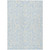 3' X 5' Sky Blue And Ivory Floral Washable Indoor Outdoor Area Rug