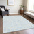 3' X 5' Sky Blue And Ivory Floral Washable Indoor Outdoor Area Rug