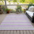 5' X 8' Pearl Striped Washable Non Skid Indoor Outdoor Area Rug