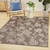 5' X 7' Brown And Ivory Floral Indoor Outdoor Area Rug