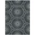 5' X 8' Charcoal Gray And Ivory Floral Medallion Washable Indoor Outdoor Area Rug