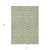3' X 5' Green And Ivory Chevron Washable Indoor Outdoor Area Rug