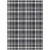 5' X 8' Black Gray and White Plaid Washable Non Skid Indoor Outdoor Area Rug