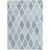 5' X 8' Sky Blue And Ivory Geometric Washable Indoor Outdoor Area Rug Transitional Style - Sky Blue, Ivory Color