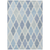 5' X 8' Sky Blue And Ivory Geometric Washable Indoor Outdoor Area Rug