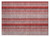 2' X 3' Gray Pink and Red Striped Washable Non Skid Indoor Outdoor Area Rug