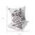Set of Two 16" X 16" Gray and White Botanical Indoor Outdoor Throw Pillow Polyester Decor