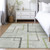 3' X 5' Green And Charcoal Geometric Washable Indoor Outdoor Area Rug