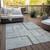 3' X 5' Green And Charcoal Geometric Washable Indoor Outdoor Area Rug