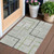 3' X 5' Green And Charcoal Geometric Washable Indoor Outdoor Area Rug