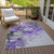 3' X 5' Purple Abstract Washable Non Skid Indoor Outdoor Area Rug - 608219307202