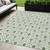 5' X 8' Green And Ivory Geometric Washable Indoor Outdoor Area Rug - 608219048303