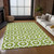 3' X 5' Lime Green Ivory And Beige Floral Medallion Washable Indoor Outdoor Area Rug
