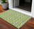 3' X 5' Lime Green Ivory And Beige Floral Medallion Washable Indoor Outdoor Area Rug