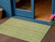 3' X 5' Artichoke Green Fern Green And Gold Striped Washable Indoor Outdoor Area Rug