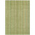 3' X 5' Artichoke Green Fern Green And Gold Striped Washable Indoor Outdoor Area Rug