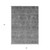 3' X 5' Gray And Charcoal Floral Washable Indoor Outdoor Area Rug - Gray, Charcoal