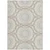 5' X 8' Ivory Beige And Silver Floral Medallion Washable Indoor Outdoor Area Rug