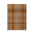 3' X 5' Terra Cotta Plaid Washable Non Skid Indoor Outdoor Area Rug