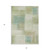 3' X 5' Artichoke Green And Beige Abstract Washable Indoor Outdoor Area Rug