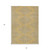 3' X 5' Gold And Ivory Geometric Washable Indoor Outdoor Area Rug Transitional Style - Gold, Ivory Color