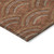 3' X 5' Orange Gold And Ivory Geometric Washable Indoor Outdoor Area Rug