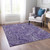 3' X 5' Purple Lavender And Silver Paisley Washable Indoor Outdoor Area Rug