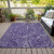 3' X 5' Purple Lavender And Silver Paisley Washable Indoor Outdoor Area Rug