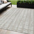 5' X 8' Taupe And Beige Striped Washable Indoor Outdoor Area Rug Transitional Style - Taupe, Beige Color
