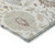 5' X 8' Ivory Brown And Gray Damask Washable Indoor Outdoor Area Rug
