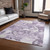 5' X 8' Lavender And Lilac Abstract Washable Indoor Outdoor Area Rug