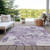 5' X 8' Lavender And Lilac Abstract Washable Indoor Outdoor Area Rug