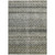 5' X 8' Pewter And Green Striped Washable Indoor Outdoor Area Rug